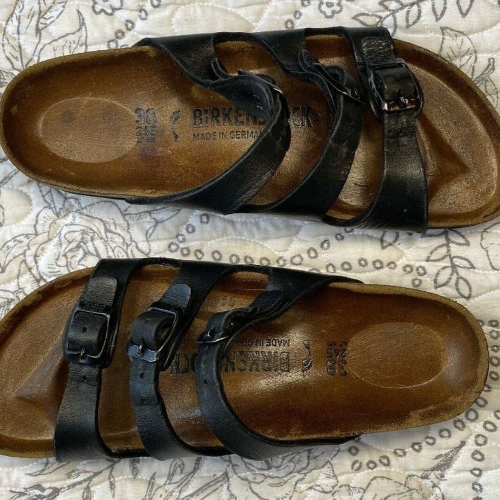 Women's Black Birkenstocks Size 38